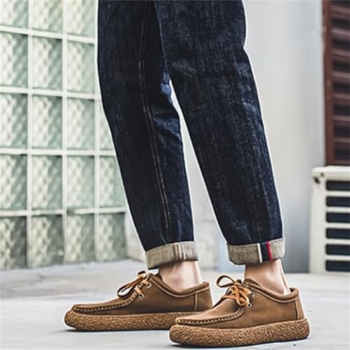 Men's Vintage Suede Oxford Shoes Comfortable Anti Slip Flat Sole Lace Ups for Work Social Occasions3