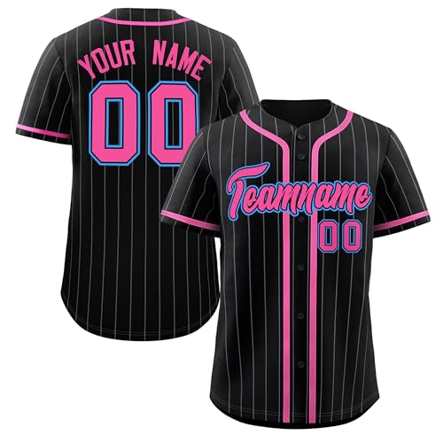 Custom Stripe Baseball Jersey for Men Women Youth Personalized Hip Hop Baseball Shirt Stitched Name Number Logo
