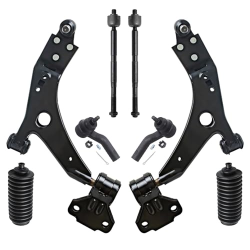 Image of Detroit Axle - Front Lower Control Arm w /Ball Joint + Inner & Outer Tie Rods Kit Replacement for 2013-2018 Ford Escape - 8pc Set