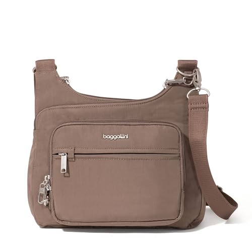 Image of Baggallini Securtex Anti-theft Crossover Crossbody Bag 11 inchw X 8.5 inchh, Rfid, Built-in Wallet, Locking Zippers