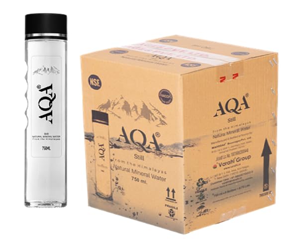 Image of VARAHI Aqa Natural Mineral Water Glass Bottle 750Ml(Pack Of 9)(750Ml)