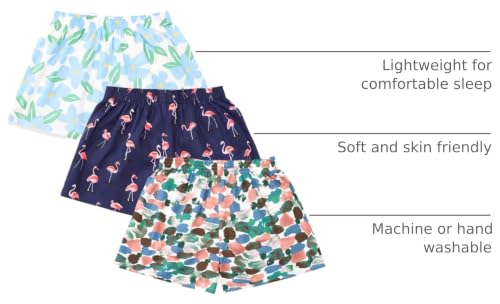 Image of Boxer Shorts for Women Gingham Sleep Y2k Printed Boxers Pj Boxer | Trendy Short,Checkered,Baggy Pj Boxers