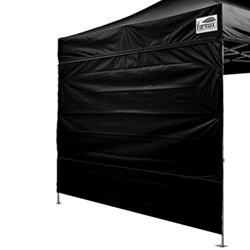 Image of Eurmax USA 10x6.4 Pop Up Canopy SunWall-UV Protection for Tents,Blocks Sunlight&Wind,Water Resistant Side Wall Only,Easy Hook & Loop Installation,Fit for 10FT Straight Leg Shelters&Gazebo,Black