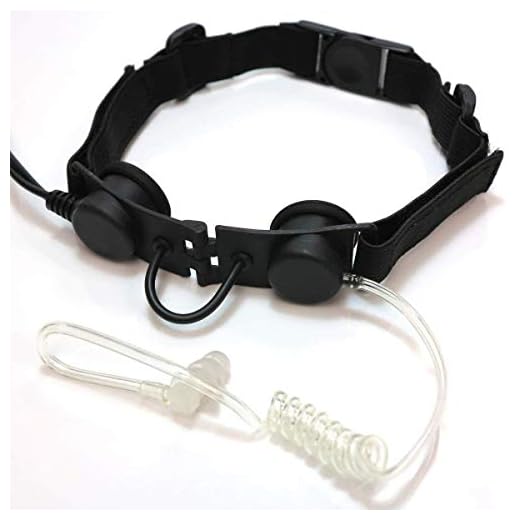 ArmorMason Covert Military Throat Mic Headset (Black)