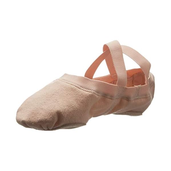 Bloch-Synchrony-Split-Sole-Ballet Bloch Dance Women's Synchrony Split Sole Stretch Canvas Ballet Slipper/Shoe, Pink, 6.5