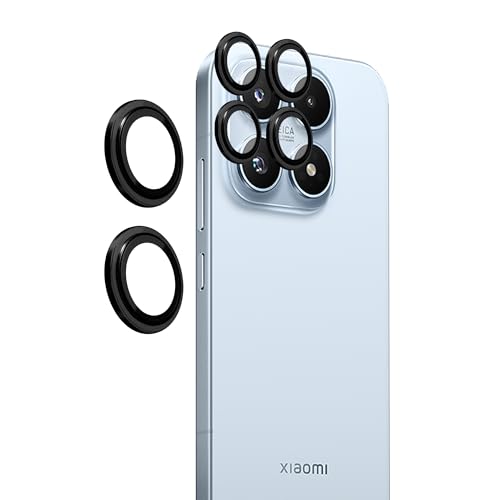 Image of amazon basics Camera Glass Lens Protector Ring for Xiaomi 17 5G Case Friendly with Edge to Edge Coverage and Easy Installation (Black)