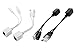 OdiySurveil 2Kits Passive PoE Injector and Splitter Kit with 5.5x2.1 mm DC Male and Female Connector(White and Black)