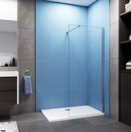 Sky Bathroom 700x1900mm Walk in Wet Room Shower Screen Easy Clean Glass 8mm Panel