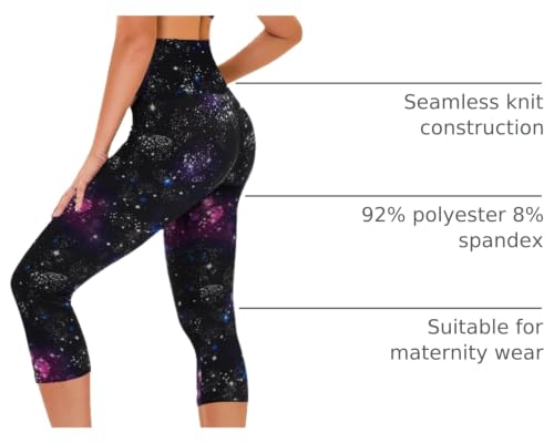 Image of TNNZEET Capri Leggings for Women - Tummy Control High Waisted Soft Yoga Pants for Gym Workout