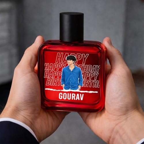 Image of Perfumes (Personalized Happy Birthday Perfume 100ml | Wild Stone Ultra Sensual EDP for Men | Long Lasting Citrus Spicy & Woody Scent | Custom Name & Photo Print Gift by Love Craft Gifts)
