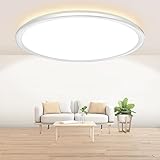 Wholede 18W Plafon LED Techo, 4000K 1800LM Lampara Techo, Plafones para Techo LED para Cocina, Dormitorio, Pasillo, Baño, Salón Ø23CM
