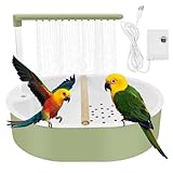 YUEKUNTJ Automatic Parrot Bathtub Cage Parrot Bird Shower Large Basin Bird Shower Bath Parrots Bathtub Pool Birds Water Cycle Bath Tub for Lovebird Cockatiel Finches Cockatoo Conure