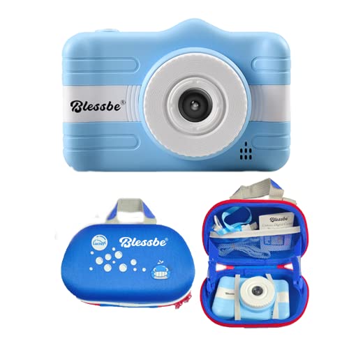 BLESSBE BB65, Kids Digital Front and Rear Selfie Dual Camera with 3.5″ Screen Child Real Camera for Childrens Cute Digital Camcorder Video Recorder (Skyble) BLESSBE BB65, Kids Digital Front and Rear Selfie Dual Camera with 3.5″ Screen Child Real Camera for Childrens Cute Digital Camcorder Video Recorder (Skyble)