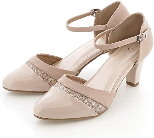 Amazon グリッターセレクト Glitter Select 結婚式 パーティ Private Label グリッターラインセパレートパンプス ベージュ 22 5 パンプス