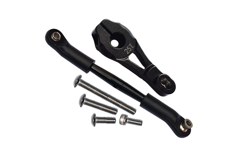 Traxxas TRX-4 Trail Defender Crawler/TRX-6 Merc-Benz G63 Upgrade Pièces Aluminium Servo Horn with Spring Steel Steering Link - 8Pcs Set Grey Silver