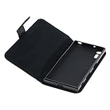 Mobilfunk Krause Book Hülle Etui Handytasche Tasche Hülle für Sony Xperia XZs (Schwarz)