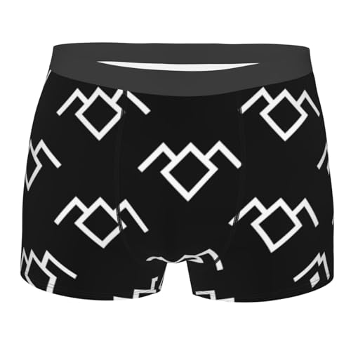 JONGYA Twin Peaks Owl Printed Flat Angle Micro Elastic Cómodo Y Transpirable Hombres Flat Angle Ropa Interior, Negro, L