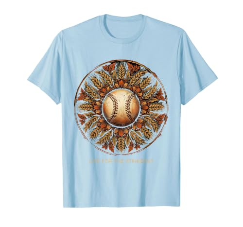 Live for the Strikeout Baseball Graphic Design T-Shirt, Men, Baby Blue, Large