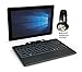 Naxa NID-1080 2-in-1 Detachable Core Windows 11 Tablet with 10.1″ IPS Screen and Headphones Combo, 2.8Ghz Dual Core Processor, 4GB Ram, 64GB Storage, 2MP Front & Rear Cameras, Speaker, and Mic, Black