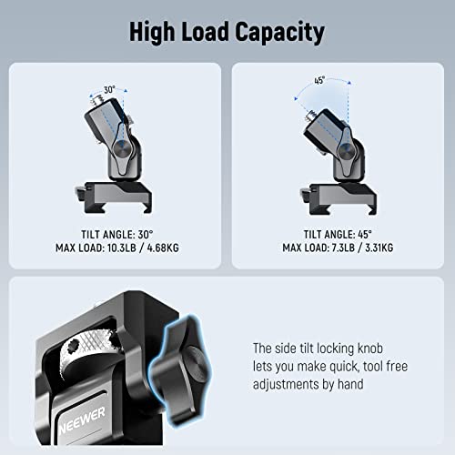 Image of NEEWER Camera Monitor Mount with QR NATO Clamp, 1 /4 inch Screw for 5 inch & 7 inch Field Monitor Compatible with Atomos Ninja V, 360 Swivel 180 Tilt Damping Adjustable, Compatible with SmallRig Cage, MA005