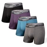 BAMBOO COOL Men's Underwear Boxer Briefs Soft Breathable Moisture Wicking Underwear Bamboo Viscose P