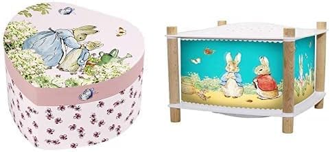 Boîte à musique Pierre Lapin Trousselier et lanterne révolution rose