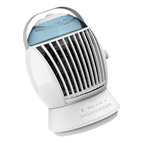 3. Radiador Enfriador De Aire Portátil De 3 Velocidades Con Función Silenciosa De Oscilación Y Nebulización Para Espacios De Escritorio Interiores Y Exteriores Ventilador De Refrigeración Por Agua