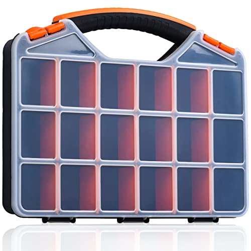 Andalus Tools Organizer Box, Small Parts Storage 18-Compartment Portable Hardware Organizer...