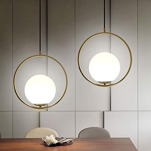JinYuZe Modern Round Pendant Light Gold Indoor Ceiling Light Fixture