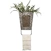 Farmhouse Galvanized Steel Wall Box with Towel Bar, Rustic Vintage Style Bathroom or Kitchen Decor Accessory, 8" x 4.2" x 13.5" by SciencePurchase
