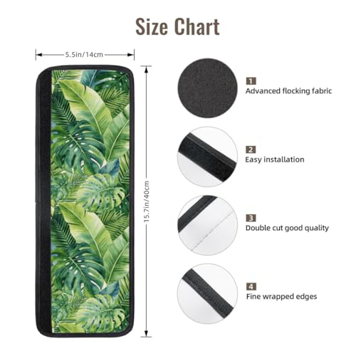 Image of Tropical Leaves Refrigerator Door Handle Covers Set of 2, Neoprene Fridge Door Handle Covers Washable Non-Slip Protector for Fridge Dishwasher Appliance Handle Covers, Keep Your Kitchen Clean