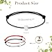Myfresty 2 Pcs Couples Bracelets 925 Sterling Silver Charm Clover Red String Bracelet for Women Men | Best Friend Bracelets - Valentines Birthday Holiday Gifts, 4.7-8.7", Red+Black
