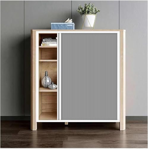 YSZBD Wabenplissee ohne Bohren Schrankvorhang Zum Schieben Jalousie Push-Pull Regal/Schrank Vorhang Unsichtbar Privatsphäre Küche/Kleiderschrank/Fenster(A,50x50cm)