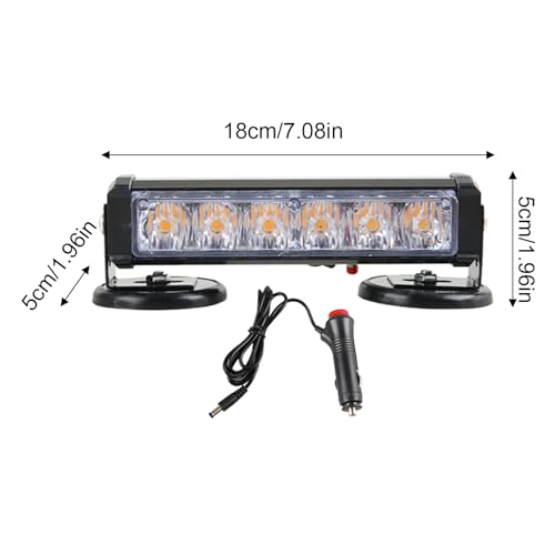 Barra de luz LED de emergencia recargable con soporte magnético para camión y coche 5