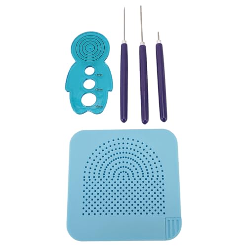 Pssopp Kit de Tablero de Tejido de Punto, Herramientas de Quilling con Placa Ranurada Regla de Agujas de Rizado para Tarjetas de Felicitación Hechas a Mano Arte de Papel