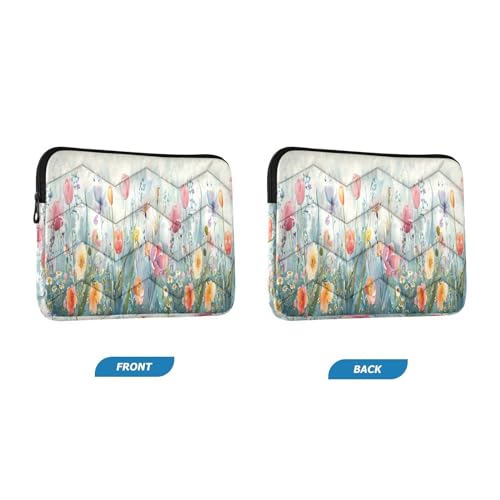 Funda para portátil 13-14 pulgadas impermeable con diseño de flores miniatura 2