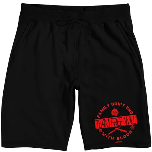Bioworld Supernatural Men's Black Sleep Pajama Shorts