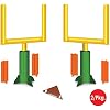 Beistle 2 Piece Game Day Goal Post Centerpieces Football Decorations Sports Party Supplies, 11, Green/Yellow/Orange/Brown/White