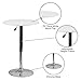 Flash Furniture Pearl 23.75'' Round Wood Dining Table with Chrome Base, Narrow Round Wood Cocktail Table, Adjusts 26.25'' - 35.75