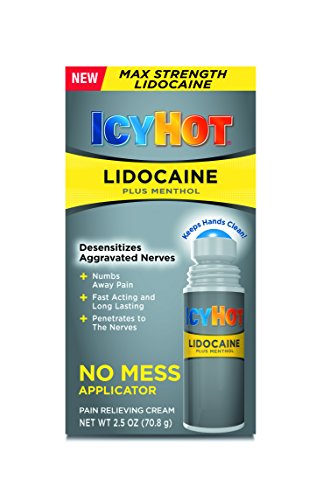 Icy Hot Maximum Strength No-Mess Pain Relief Cream With Lidocaine Plus Menthol, 2.5