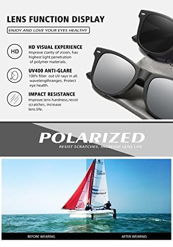 Image of Carefully Driving Sunglasses Men Women Square Polarized Sun Glasses Fishing UV protection (3 pack)