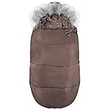 Fußsack für Kinderwagen Schlafsack Sportwagen Buggy Winterfußsack Schwarz Grau Universal 5in1 (Braun)