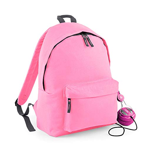 Sac à dos Rose bicolore Classic Pink et Graphite grey avec bretelles confortables réglables