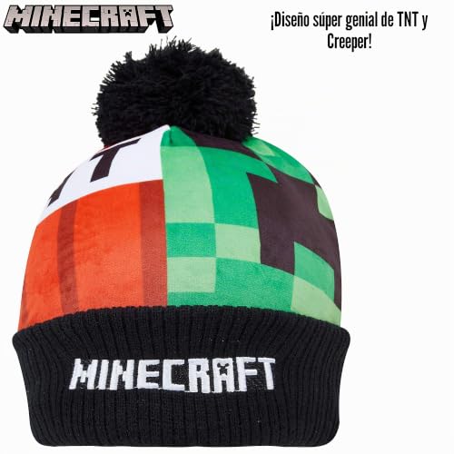Gorro invierno Minecraft set guantes bufanda accesorios abrigo niños 6