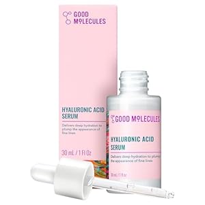 Good Molecules Hyaluronic Acid Serum – 1% Hyaluronic Acid Non-greasy Ultra Hydrating Serum, Facial Moisturizer for Plumper Skin, Skin Care for Face