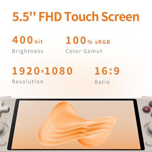 Image of Air X Android Handheld Game Console, 5.5 inch IPS Touchscreen Retro Gaming Console, Snapdragon 662, 4GB RAM 64GB eMMC, RGB Hall Joysticks & Triggers, Active Cooling, 5000mAh Battery [Retro]