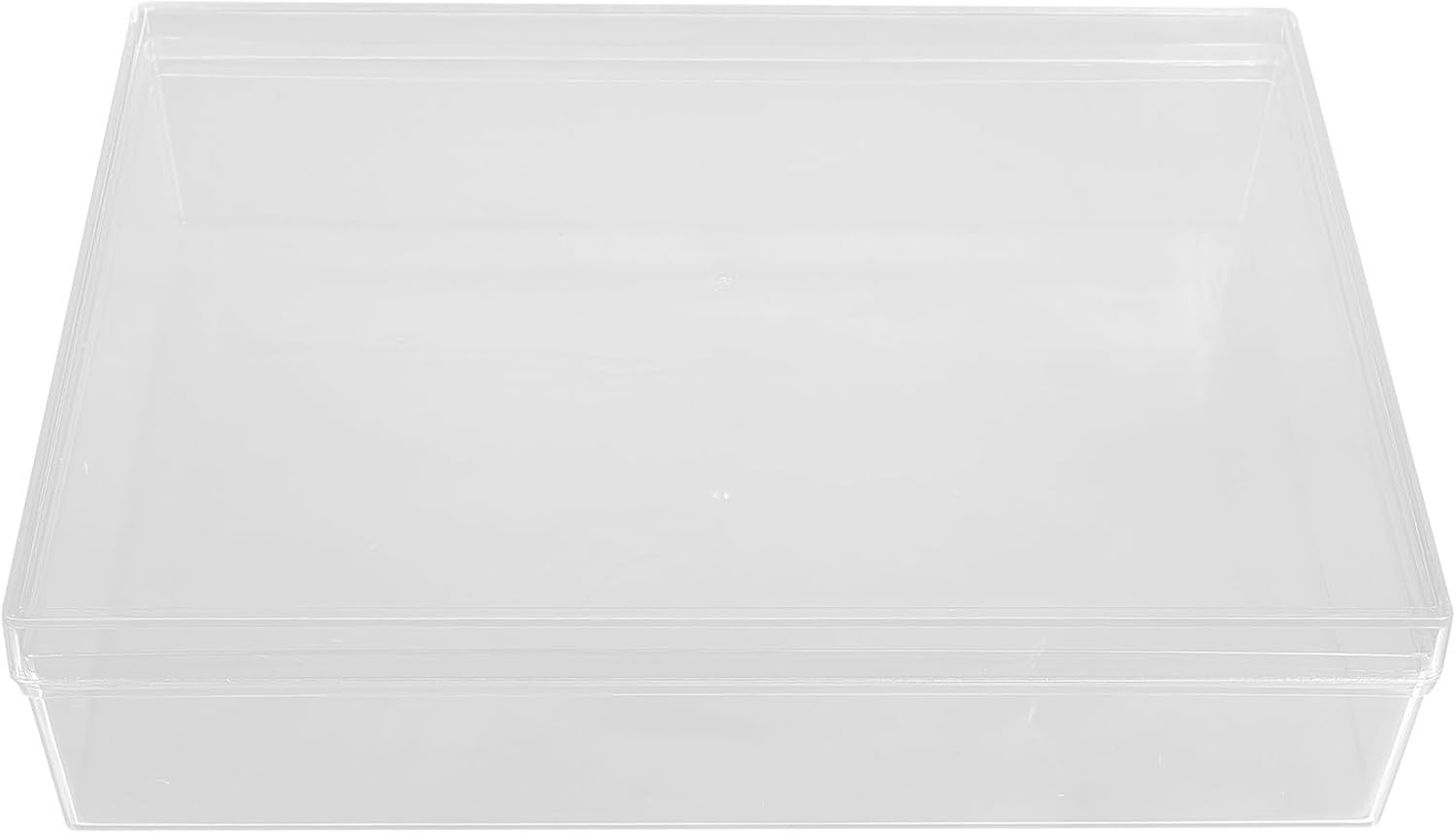 Plastic Storage Box Moisture-proof Design with Lid Large Capacity Rectangular Display Box for Packaging Display and Sundries Storage