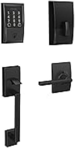 Schlage Encode Wi-Fi Smart Lock con juego de entrada Century para puerta delantera, color negro mate