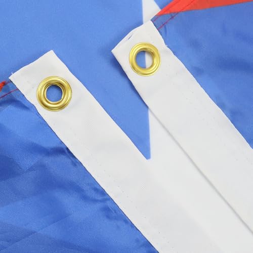 Image of AZ FLAG Set of 5 Puerto Rico Flags - 90 x 60 cm - Puerto Rican Flag 100% Polyester with Integrated Metal Eyelets