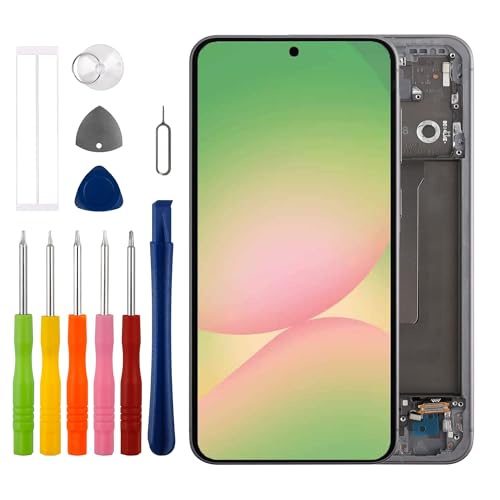 Duotipa Pantalla OLED de 6,7 pulgadas, compatible con Samsung Galaxy A56 SM-A566B, pantalla LCD, pantalla táctil, digitalizador, montaje con kit de herramientas de reparación, con marco, soporte de